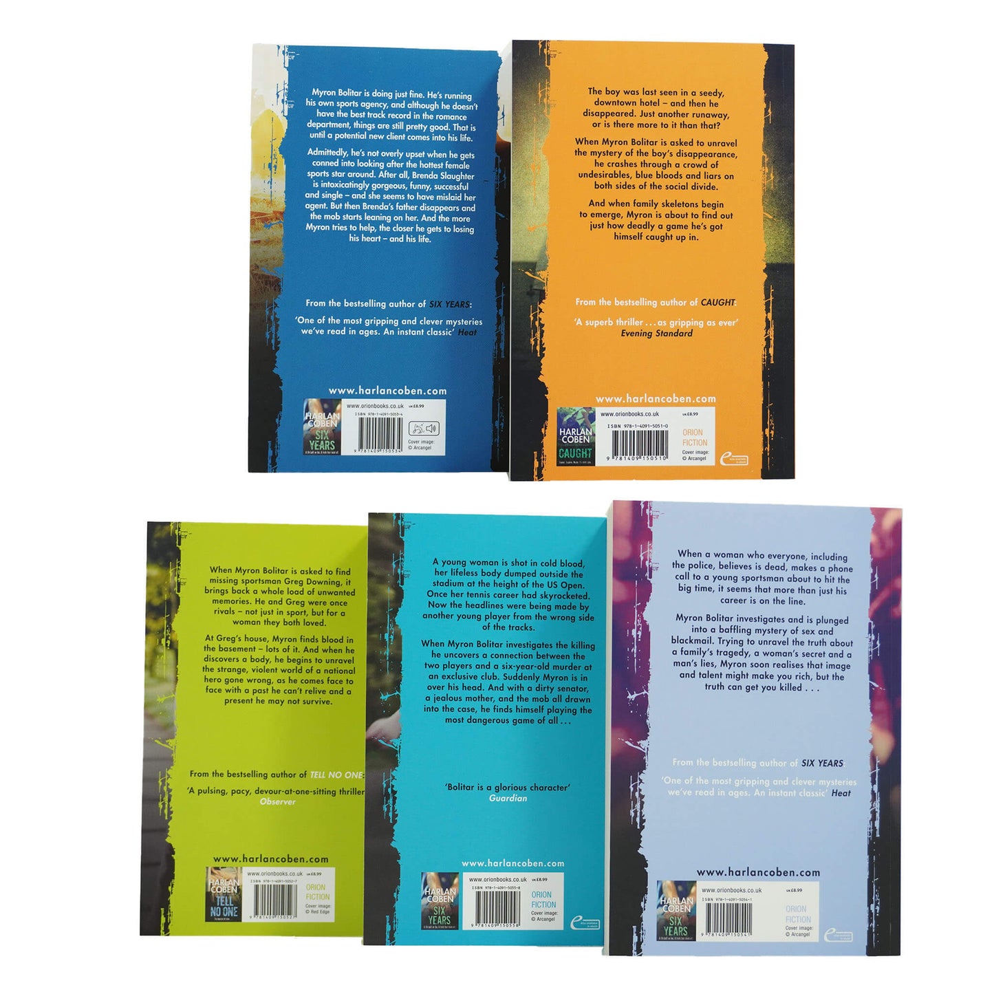 Myron Bolitar Series 1 to 5 Collection 5 Books Set By Harlan Coben - Fiction - Paperback