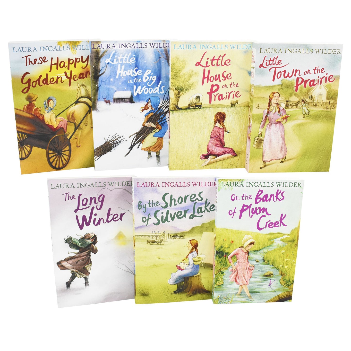 Little House on the Prairie by Laura Ingalls Wilder 7 Books Collection Set - Ages 8-12 - Paperback