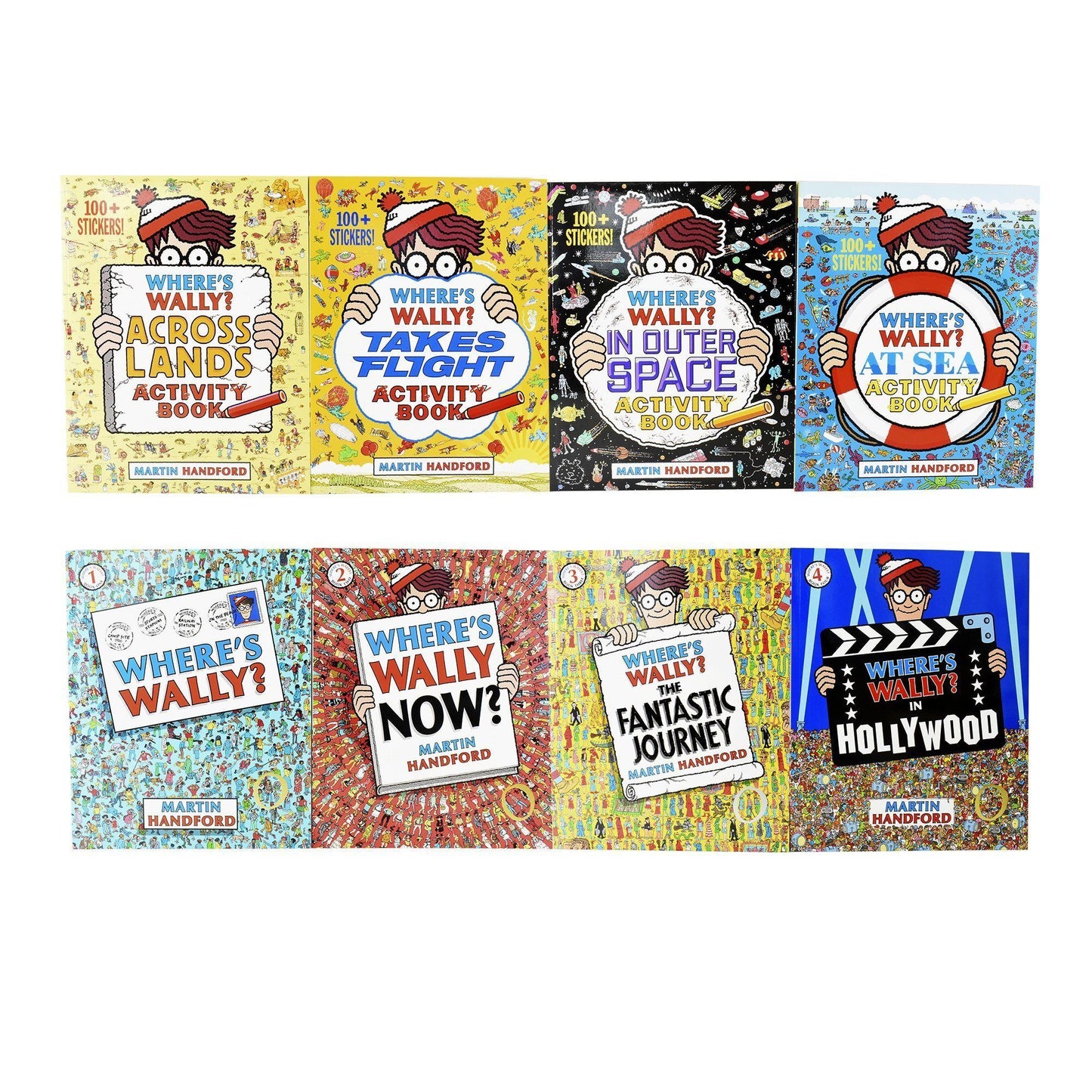 Where's Wally Amazing Adventures and Activities 8 Books Bag Collection By Martin Handford - Ages 5-7 - Paperback