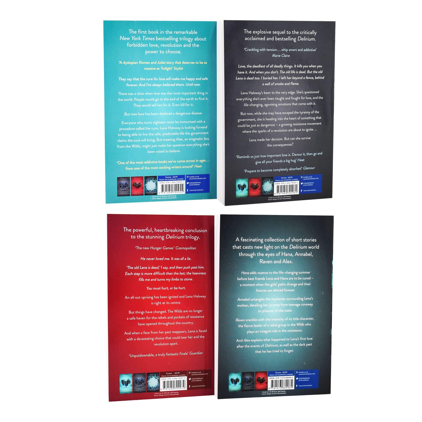 Delirium: The Complete 4 Books Collection By Lauren Oliver - Young Adult - Paperback
