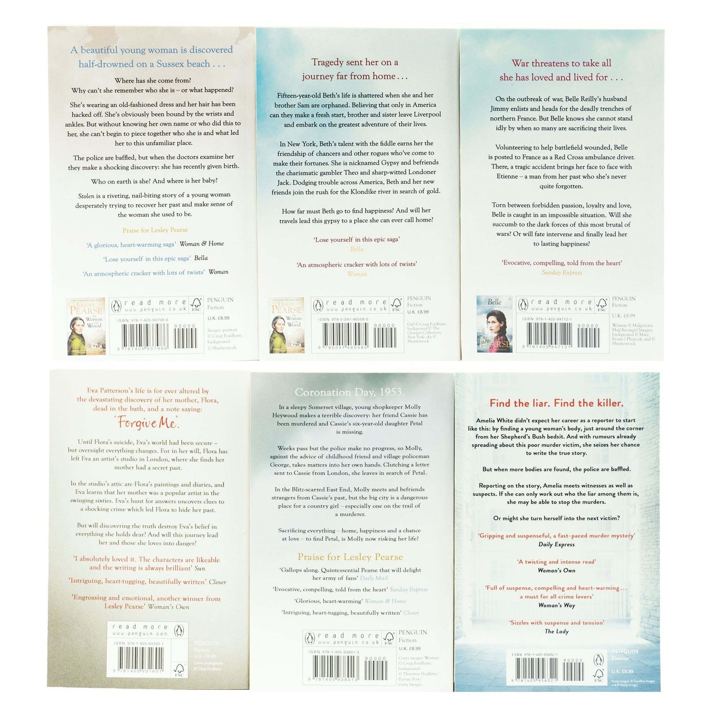Lesley Pearse Collection 6 Books Set (Books 1-6) - Fiction - Paperback