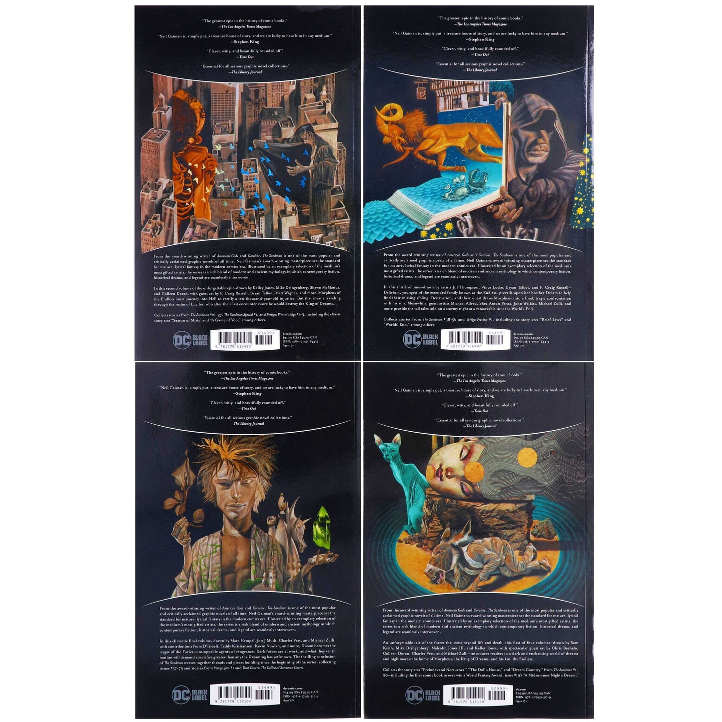 The Sandman Complete Collection by Neil Gaiman & Others 4 Books Set - Age 17+ - Paperback
