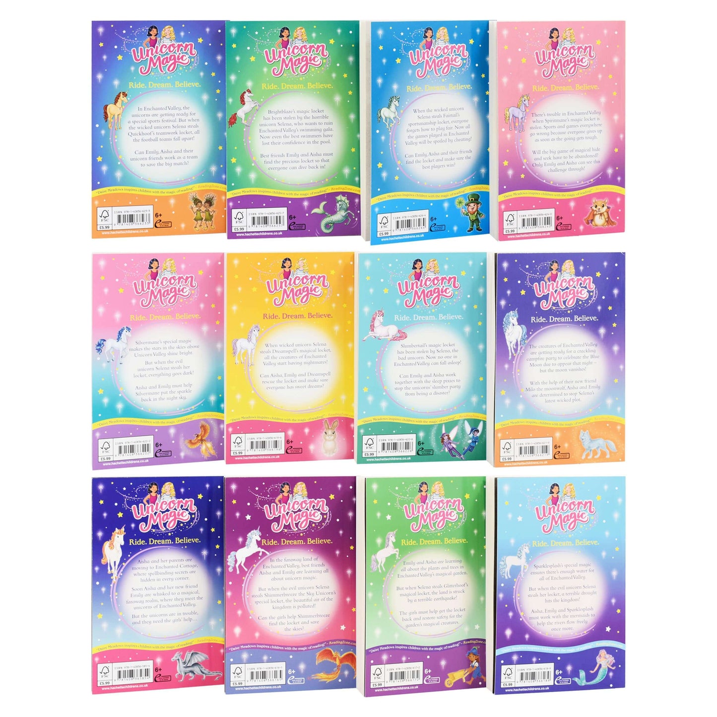 Unicorn Magic Enchanted Valley 12 Books Collection Set By Daisy Meadows - Ages 5-7 - Paperback