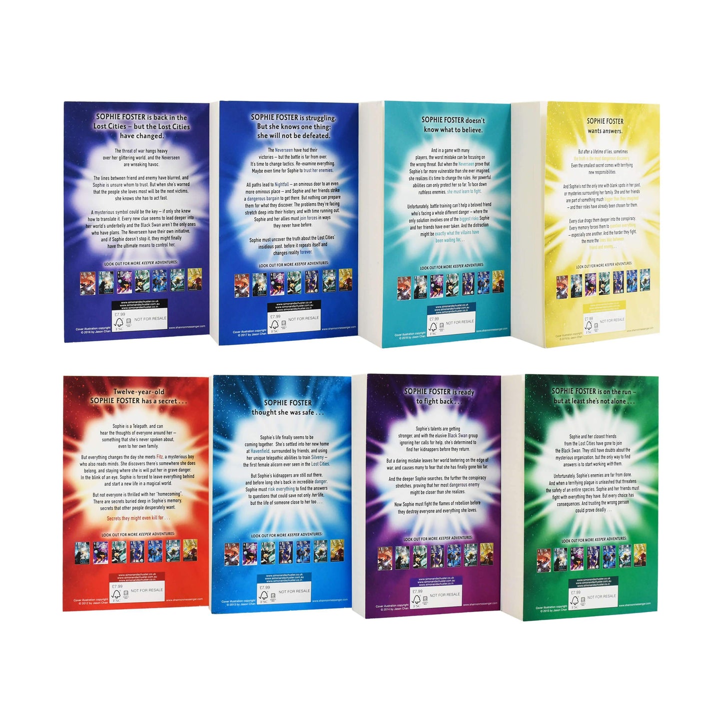 Keeper of the Lost Cities by Shannon Messenger 8 Books Box Set - Young Adult - Paperback