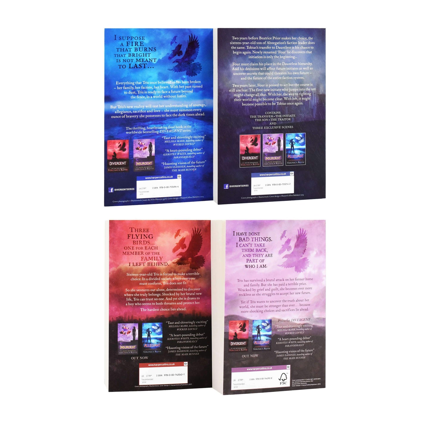 Divergent Series By Veronica Roth 4 Books Collection Set  - Ages 13+ - Paperback