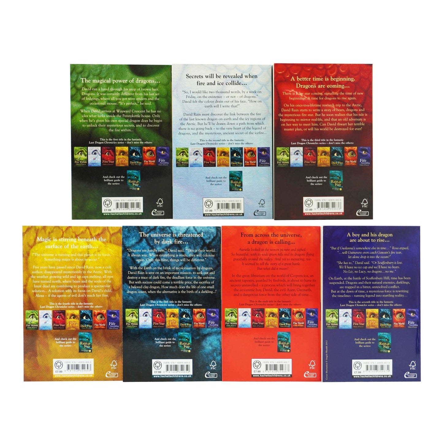 The Last Dragon Chronicles: The Complete Collection by Chris d'Lacey 7 Book Box Set - Ages 6-12 - Paperback