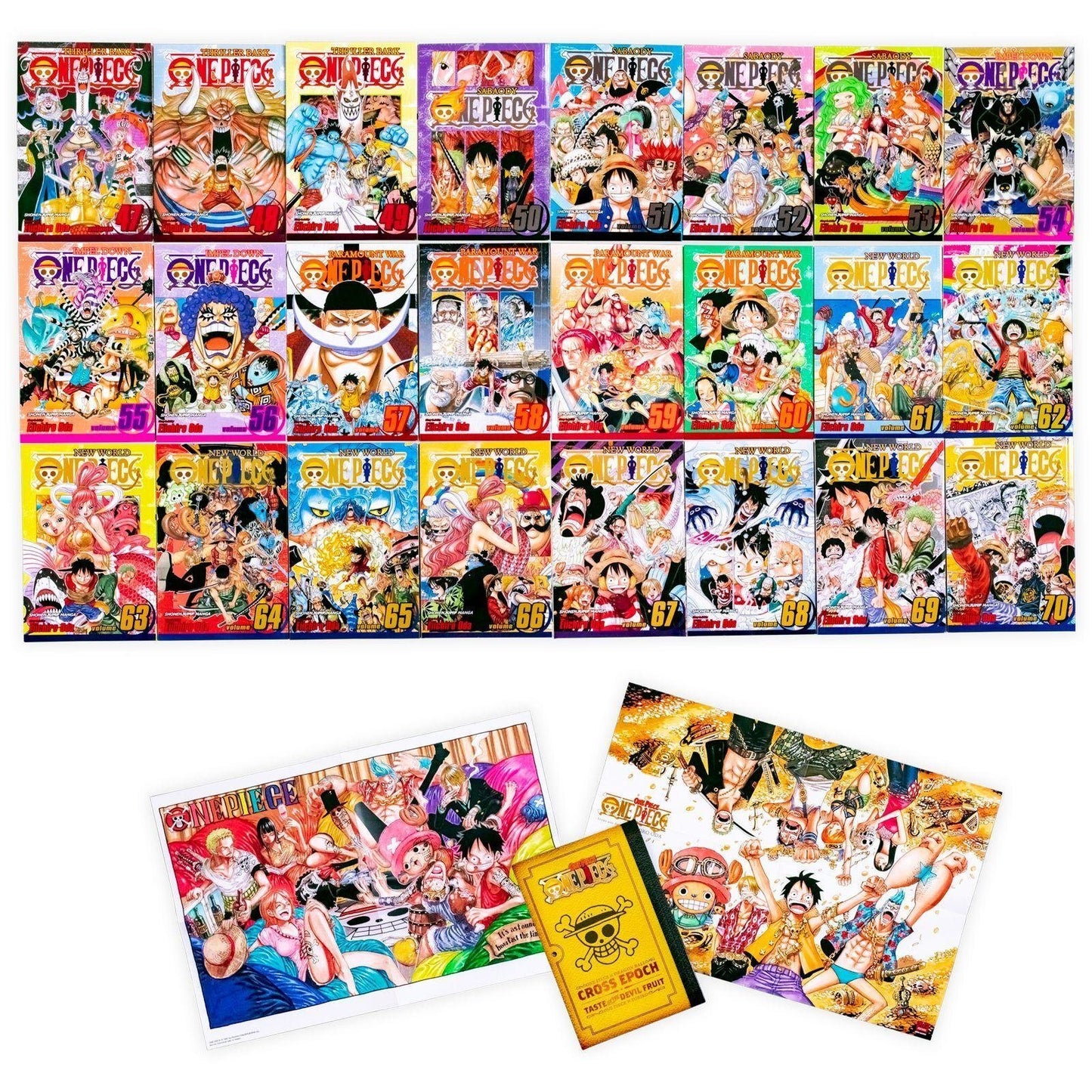 One Piece by Eiichiro Oda Box Set 3: Thriller Bark to New World Vol. 47-70 23 Books - Ages 14+ - Paperback
