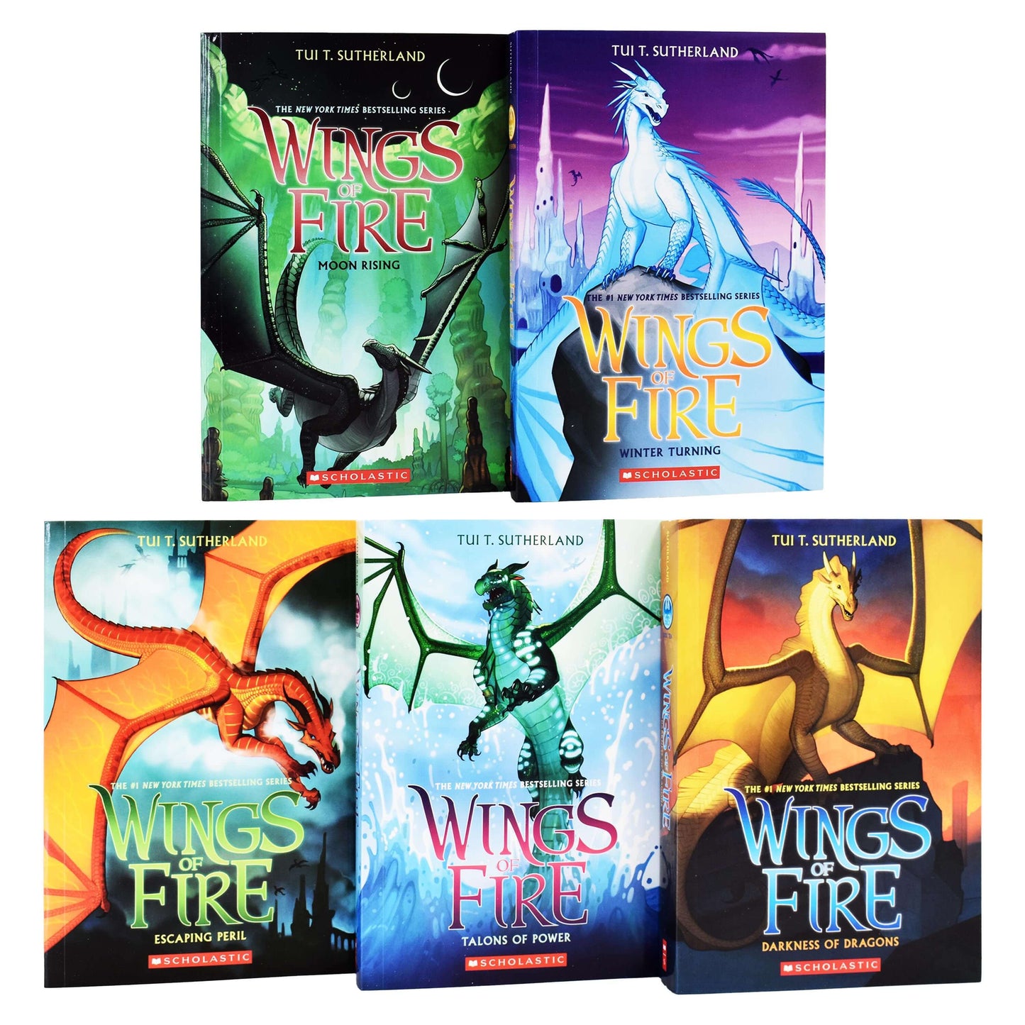 Wings of Fire Series 1-10 Books Collection Set By Tui T. Sutherland - Ages 9-14 - Paperback