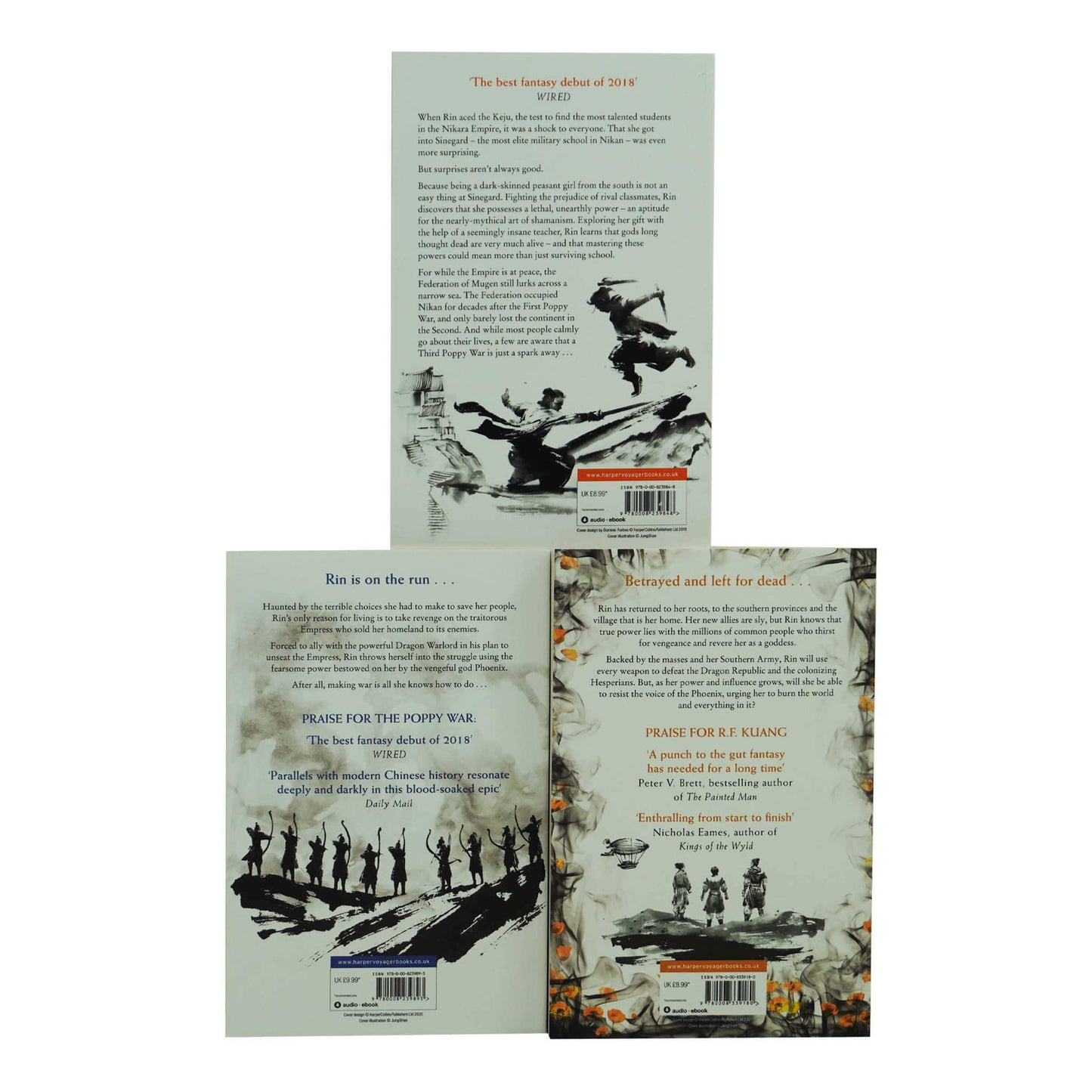 The Poppy War Series 3 Books Collection Set By R.F. Kuang - Fiction - Paperback